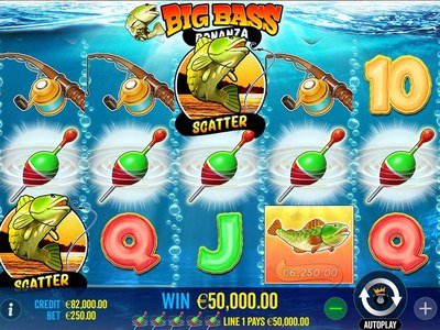Игровой аппарат Big Bass Bonanza студии Pragmatic Play